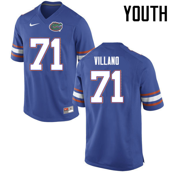 Youth Florida Gators #71 Nick Villano College Football Jerseys Sale-Blue - Click Image to Close